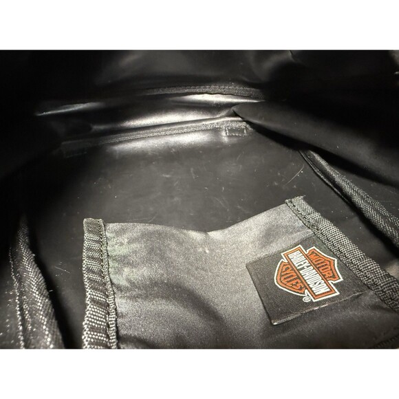 Harley Davidson Vintage Intersport Fashions Backpack Metal Logo Nylon Cloth - Picture 7 of 16